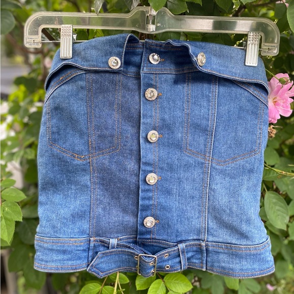 Denim Corset Top - Picture 2 of 5